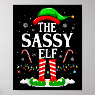 Póster Cristo del grupo familiar gracioso Sy Elf Xmas