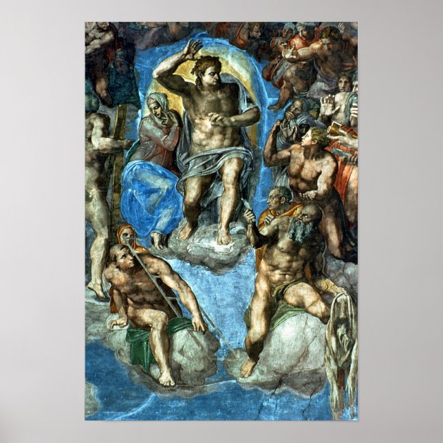 Póster Cristo, detalle de 'El último juicio' (Frente)