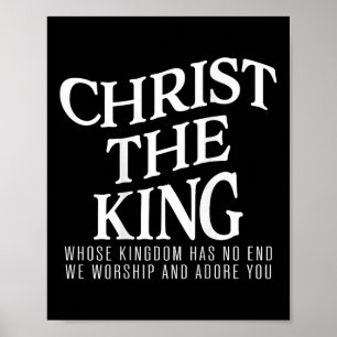 Póster Cristo El Rey Cuyo Reino No Tiene Fin Hombres Muje