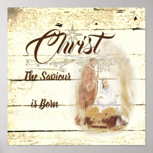 Póster Cristo el Salvador ha nacido 