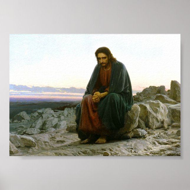 Póster Cristo en el desierto (Frente)