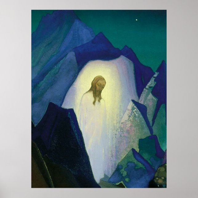 Póster “Cristo en el desierto” de Nicholas Roerich (Frente)