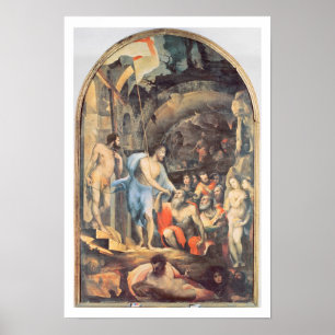 Póster Cristo en el limbo, c.1530-35 (el panel)