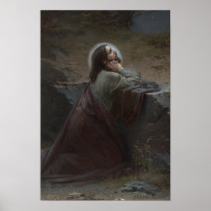 Póster Cristo en el monte de los Olivos (Thy será hecho!)