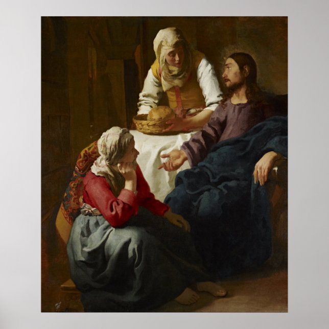 Póster Cristo en la casa de Martha y María (Frente)
