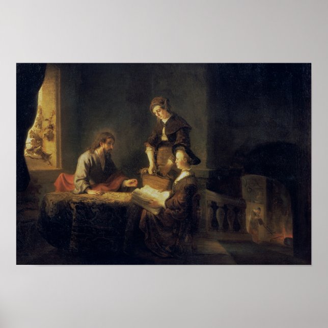 Póster Cristo en la Casa de Martha y María (Frente)