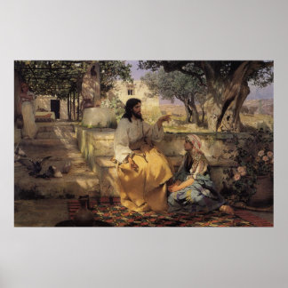 Póster Cristo en la casa de Martha y María