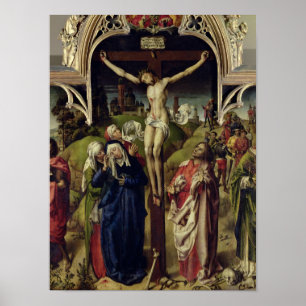 Póster Cristo en la cruz, las mujeres santas