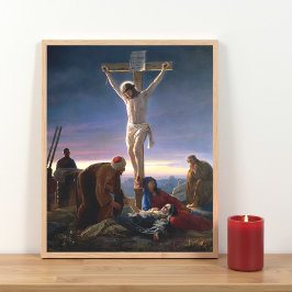 Póster Cristo en la cruz por Carl Bloch, Religioso