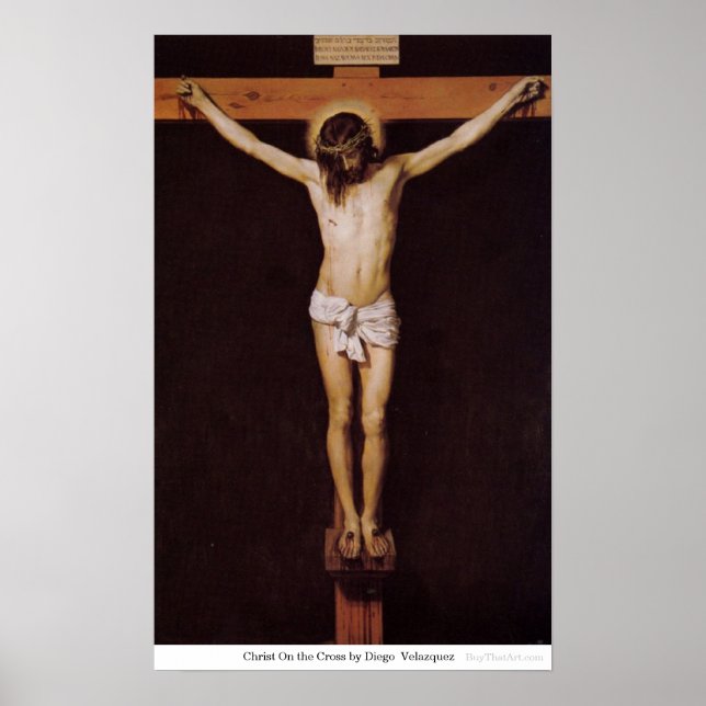 Póster Cristo en la cruz por Diego Velázquez (Frente)