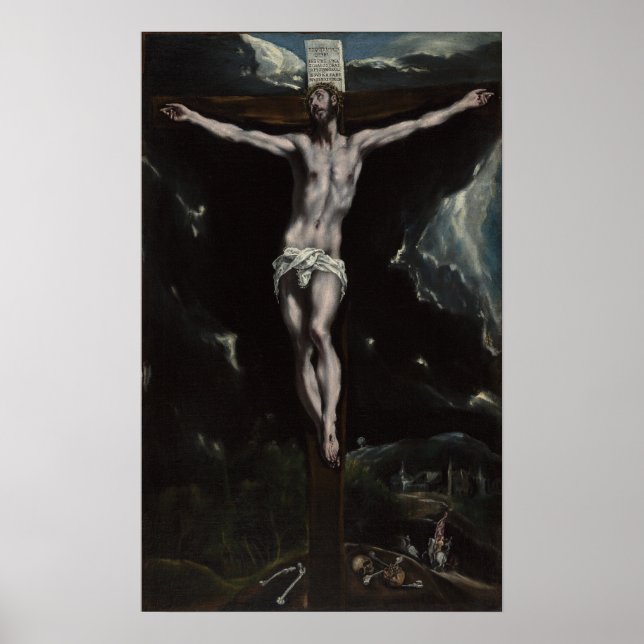 Póster Cristo en la cruz por El Greco (Frente)