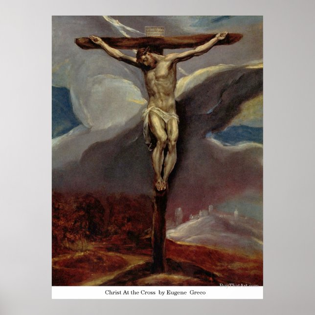 Póster Cristo en la cruz por Eugene Greco (Frente)