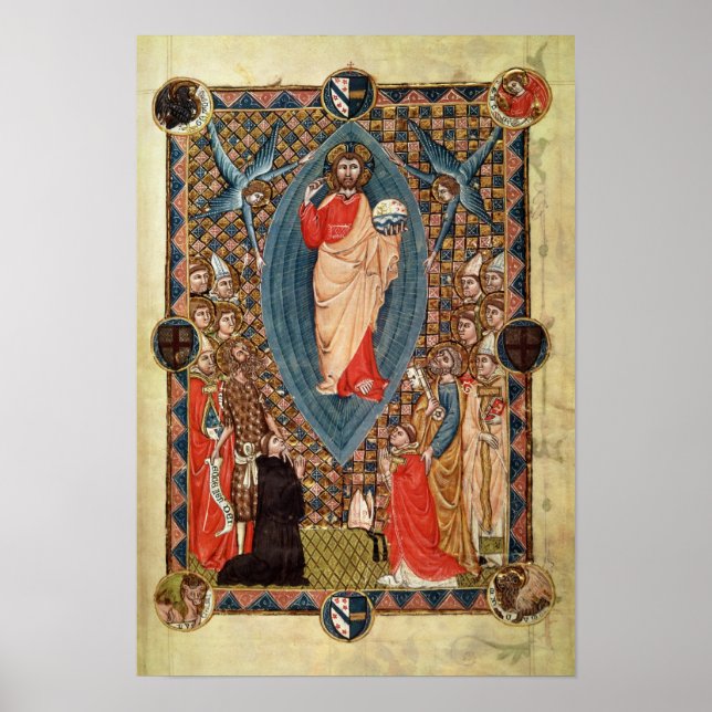 Póster Cristo en Majestad con Santos (Frente)