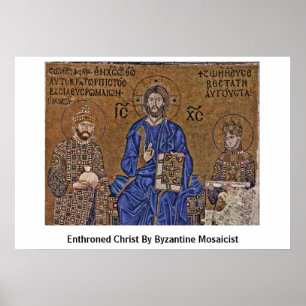 Póster Cristo Enthroned del fabricante de mosaicos