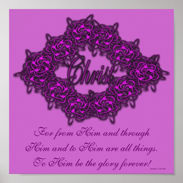 Póster Cristo es el centro - Rosa de la Moda (Frente)