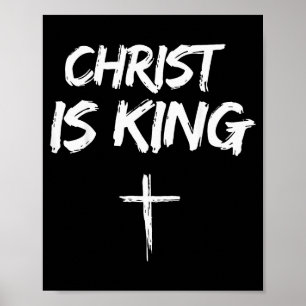Póster Cristo es Rey Jesús Católico Cristiano Cristiano