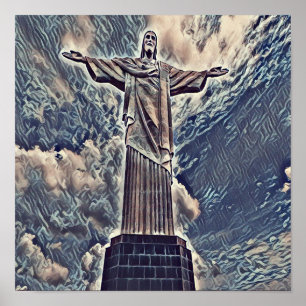 Póster Cristo, estatua del redimista