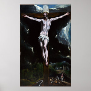 Póster Cristo greco en la cruz
