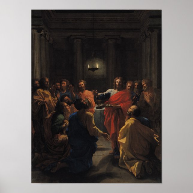 Póster Cristo instituyendo la eucaristía (Frente)