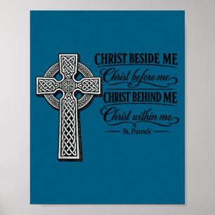 Póster Cristo junto a mí – cruz celta de san patricio par