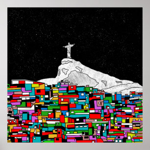 Póster Cristo, la Favela Redentora