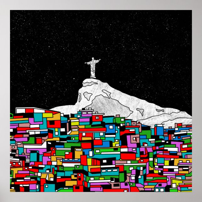 Póster Cristo, la Favela Redentora (Frente)
