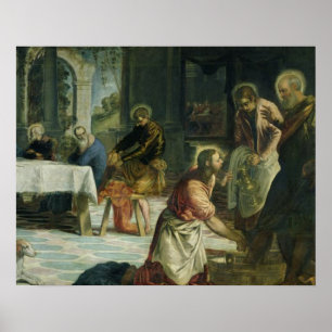 Póster Cristo lavando los pies de los discípulos, c.1547