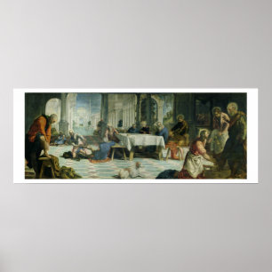 Póster Cristo lavando los pies de los discípulos, c.1547