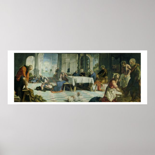 Póster Cristo lavando los pies de los discípulos, c.1547 (Frente)