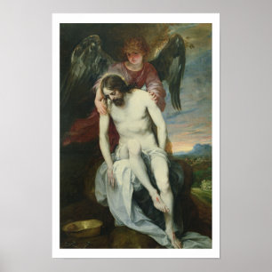 Póster Cristo muerto apoyado por un ángel, c.1646-52 (pet