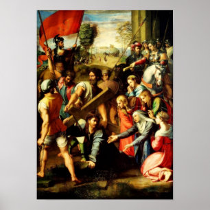 Póster Cristo que cae en la manera al poster del Calvary