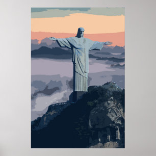 Póster Cristo Redentor Brasil Río