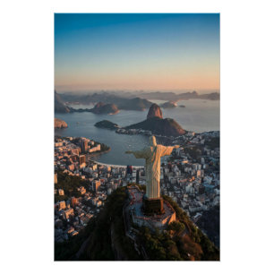 Póster Cristo Redentor - El Guardián de Río