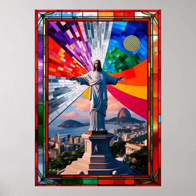 Póster "Cristo Redentor en Mosaico (Frente)