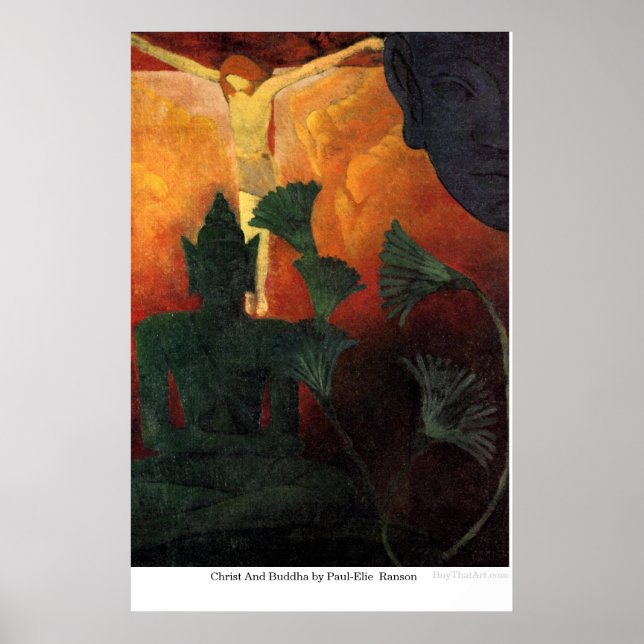 Póster Cristo y Buda por Paul-Elie Ranson (Frente)