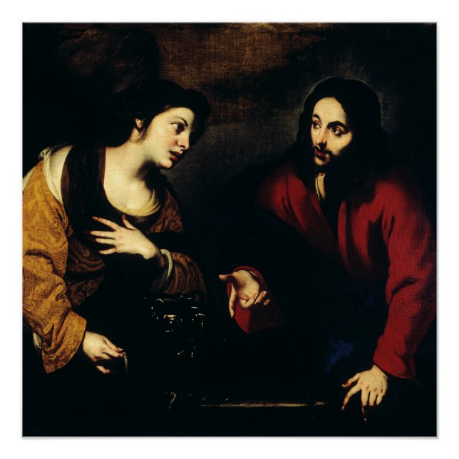 Póster Cristo y la mujer de Samaria (Anverso)