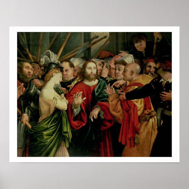 Póster Cristo y la mujer en el adulterio 2 (Frente)