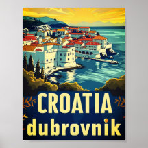 Croacia Dubrovnik Vintage Famoso lugar de viaje