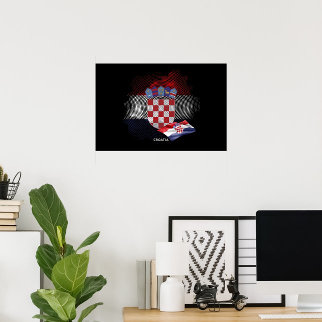 Póster Croatia flag (Oficina en casa)
