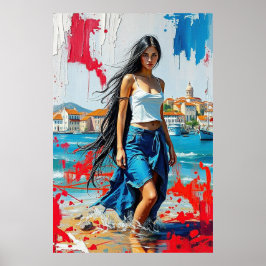 Póster Croatia Hrvatska Kroatien Hrv Zagreb Split Flag 
