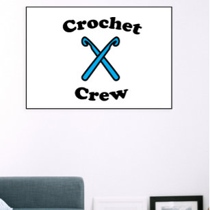 Póster Crochet Crew Hook Funny