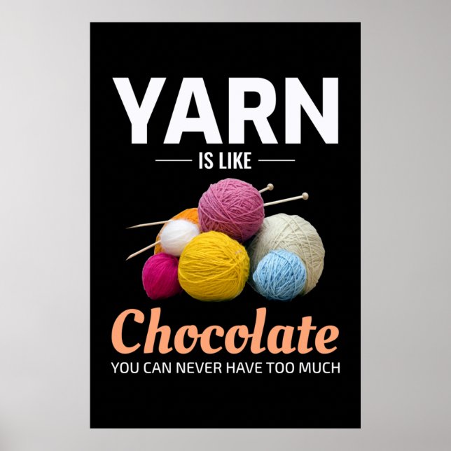 Póster Crochet Crochet Crochet de punto de chocolate (Frente)