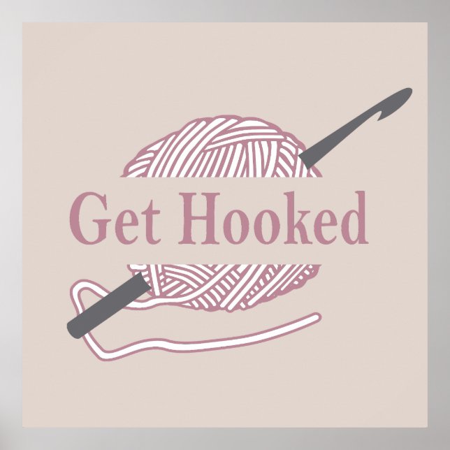 Póster crochet gracioso de citas crochet diciendo (Frente)