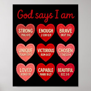 Póster Crochet Hilo Dios Dice Que Soy Corazón De Caramelo