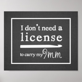 Póster Crochet Hook Licencia Craft Room Dark