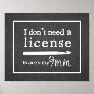 Póster Crochet Hook Licencia Craft Room Dark