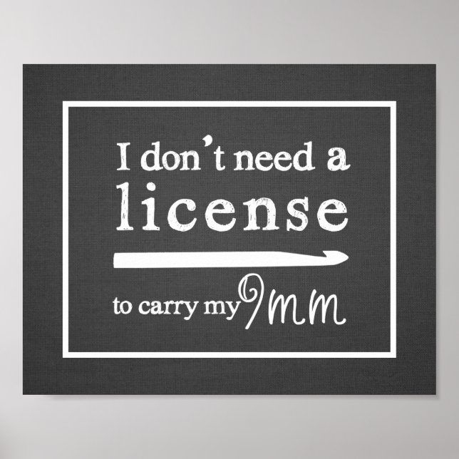 Póster Crochet Hook Licencia Craft Room Dark (Frente)