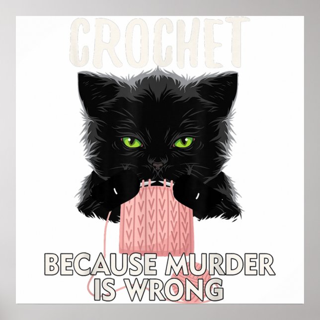 Póster Crochet porque el asesinato es un tonto amante del (Frente)
