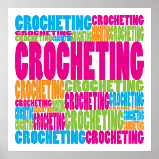 Póster Crocheting colorido
