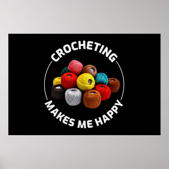 Póster Crocheting Crochet Knitus Crocheter (Frente)